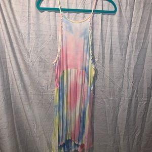Tie-dye spaghetti strap dress